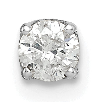 14k White Gold AA Quality Complete Diamond Stud Earring Main image