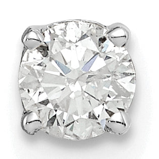 14k White Gold AA Quality Complete Diamond Stud Earring Main image