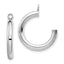 14k White Gold Polished Tube Hoop Earring Jackets