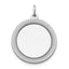 14K White Gold Etched Design .018 Gauge Round Engravable Charm