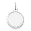 14K White Gold Plain .018 Gauge Round Engravable Disc Charm