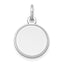 14K White Gold Plain .011 Gauge Round Engravable Disc Charm