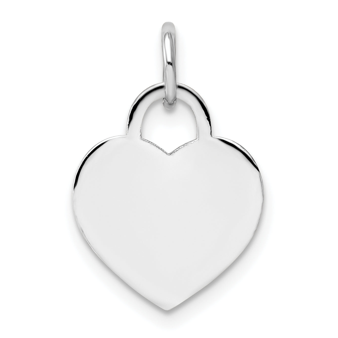 14K White Gold Small Engravable Heart Main image
