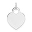 14K White Gold Medium Engravable Heart