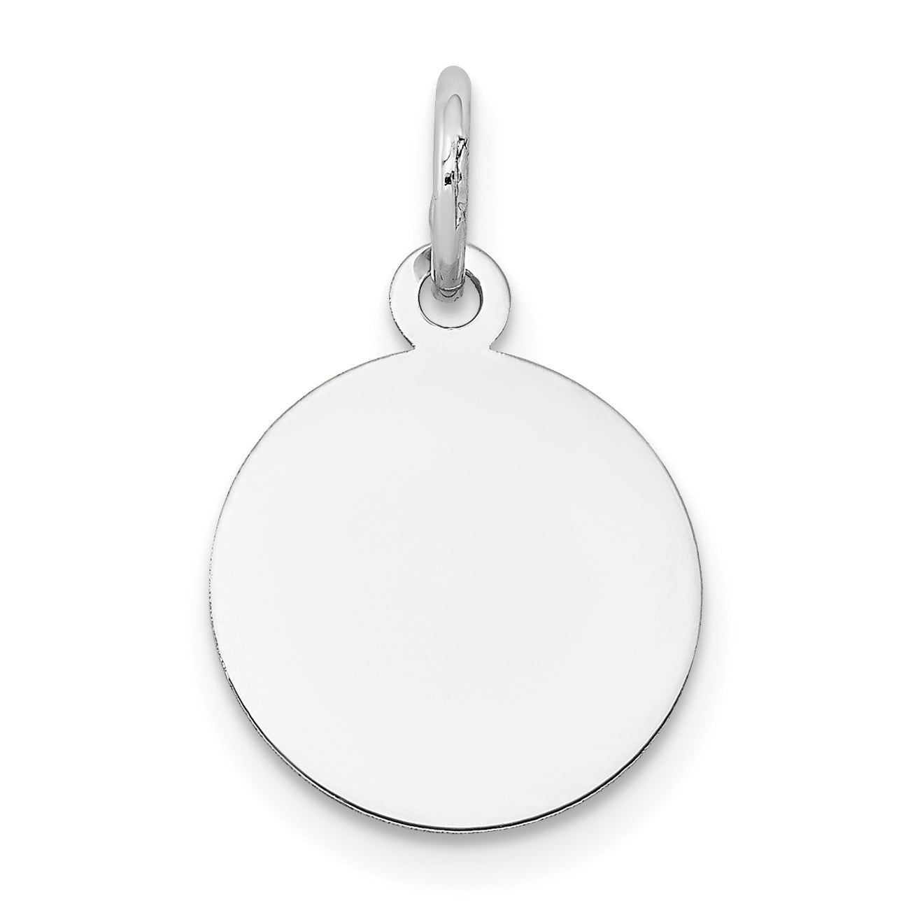 14K White Gold Round Disc Charm Main image