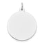 14K White Gold Round Disc Charm
