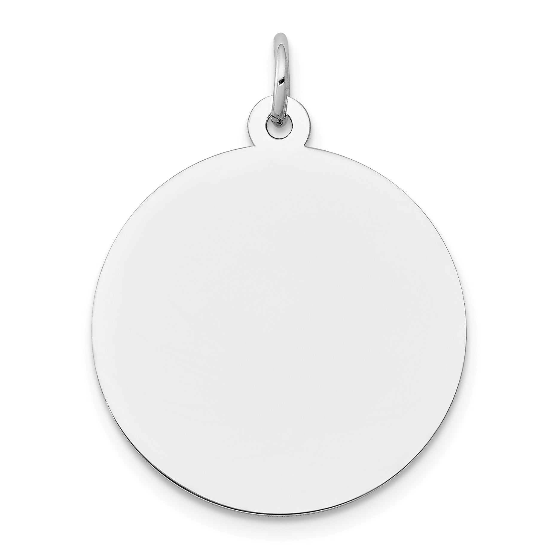 14K White Gold Round Disc Charm Main image