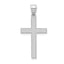 14k White Gold Florentine Satin Latin Cross Pendant
