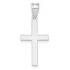 14k White Gold Polished Cross Pendant