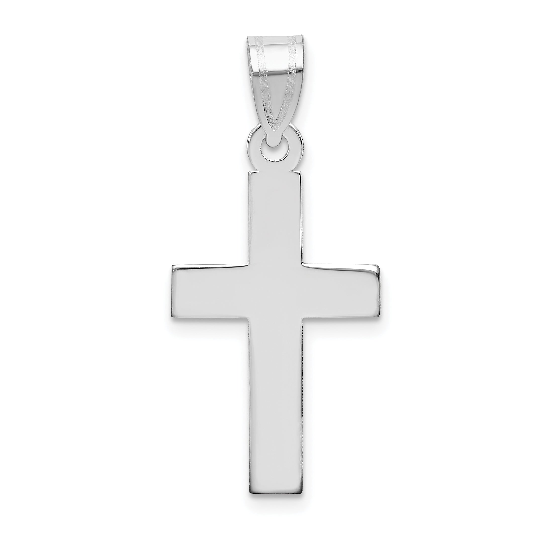14k White Gold Polished Cross Pendant Main image