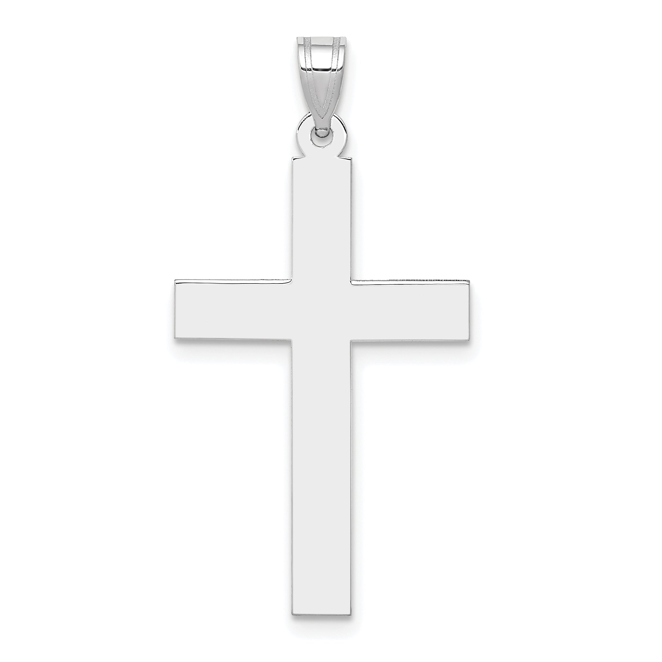 14k White Gold Polished Cross Pendant Main image