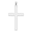 14k White Gold Polished Cross Pendant