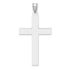 14k White Gold Polished Cross Pendant