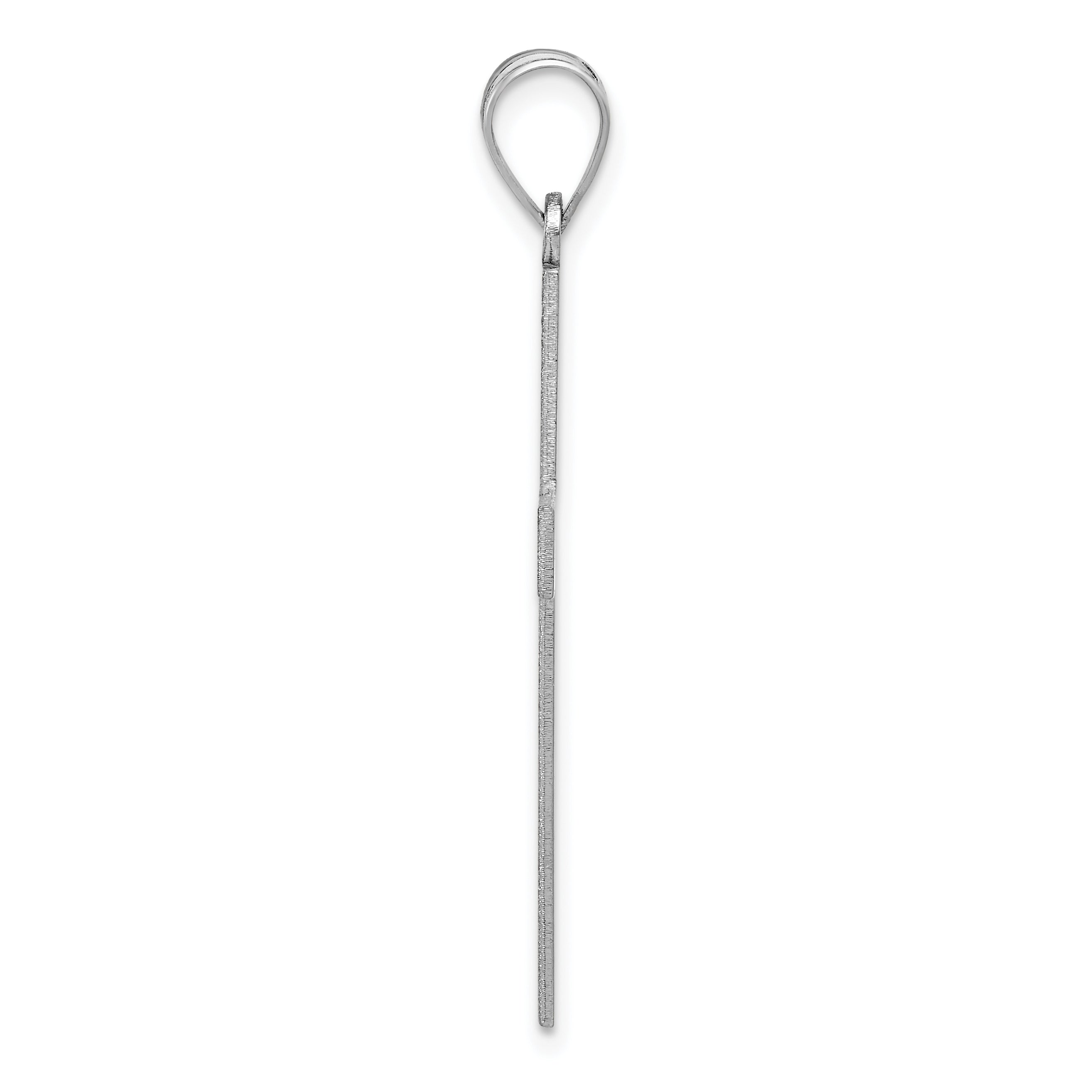 14K White Gold Polished Cross Pendant Secondary image
