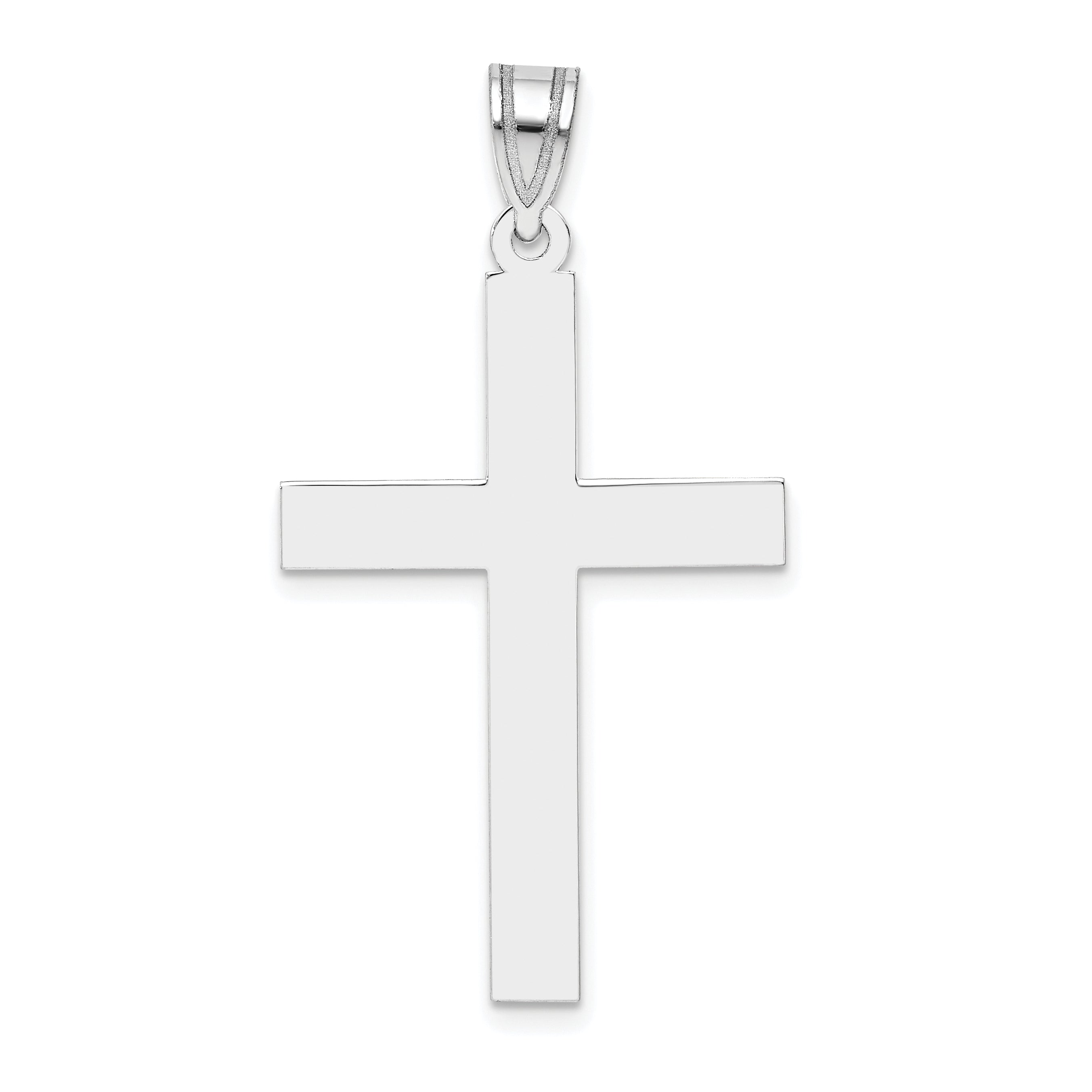 14k White Gold Polished Cross Pendant Main image