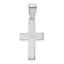 14k White Gold .01ct. Diamond Cross Pendant