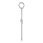 14K White Gold .02ct. Diamond Cross Pendant
