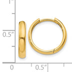 14k Round Hinged Hoop Earrings