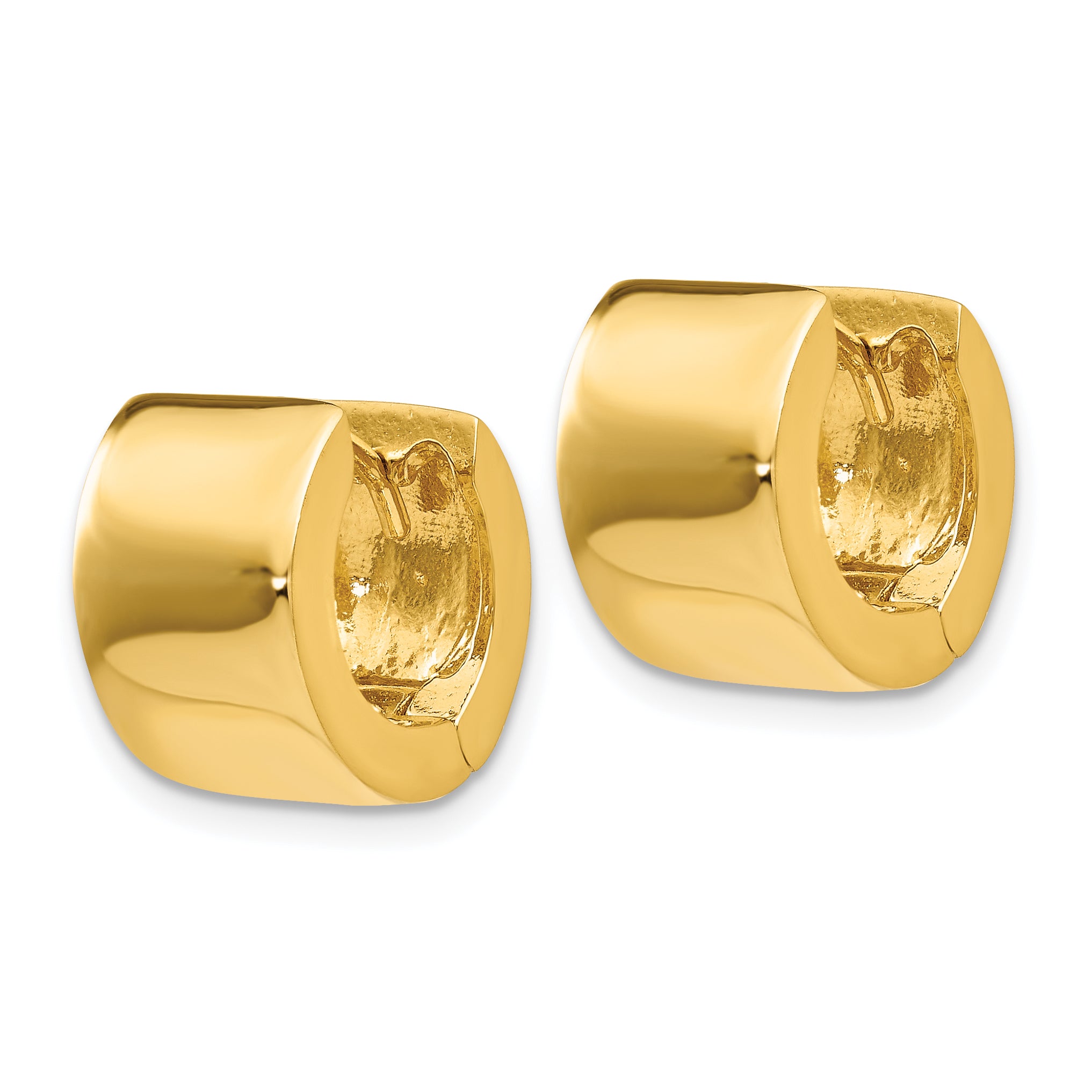14k Round Hinged Hoop Earrings Secondary image