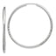 14k White Gold 2mm Diamond-cut Endless Hoop Earrings