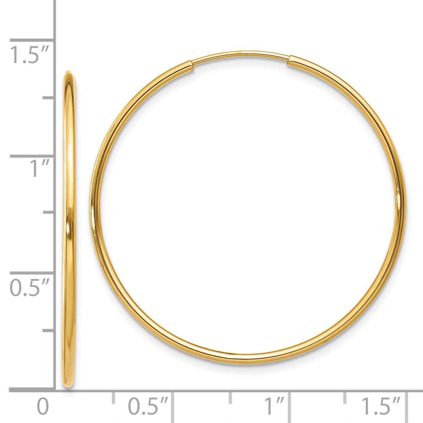 14k 1.25mm Endless Hoop Earring