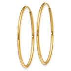 Polished Endless Tube Hoop Earrings in 14K Yellow Gold