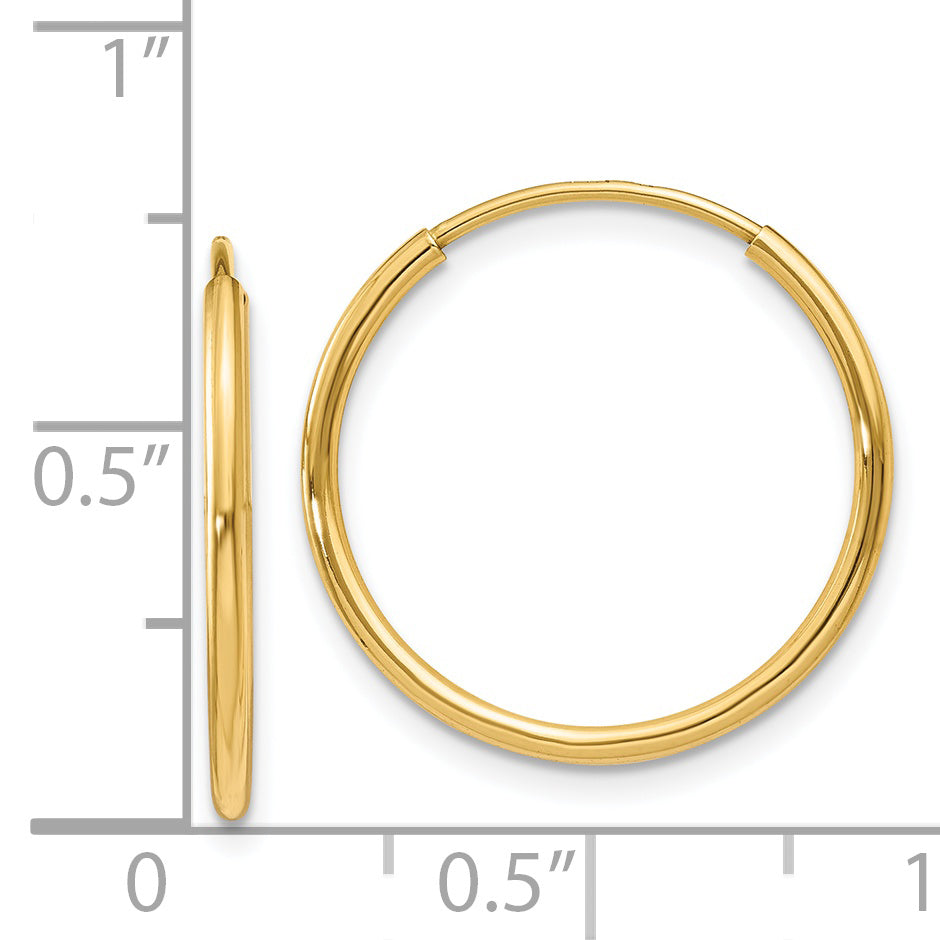 14k 1.25mm Endless Hoop Earring