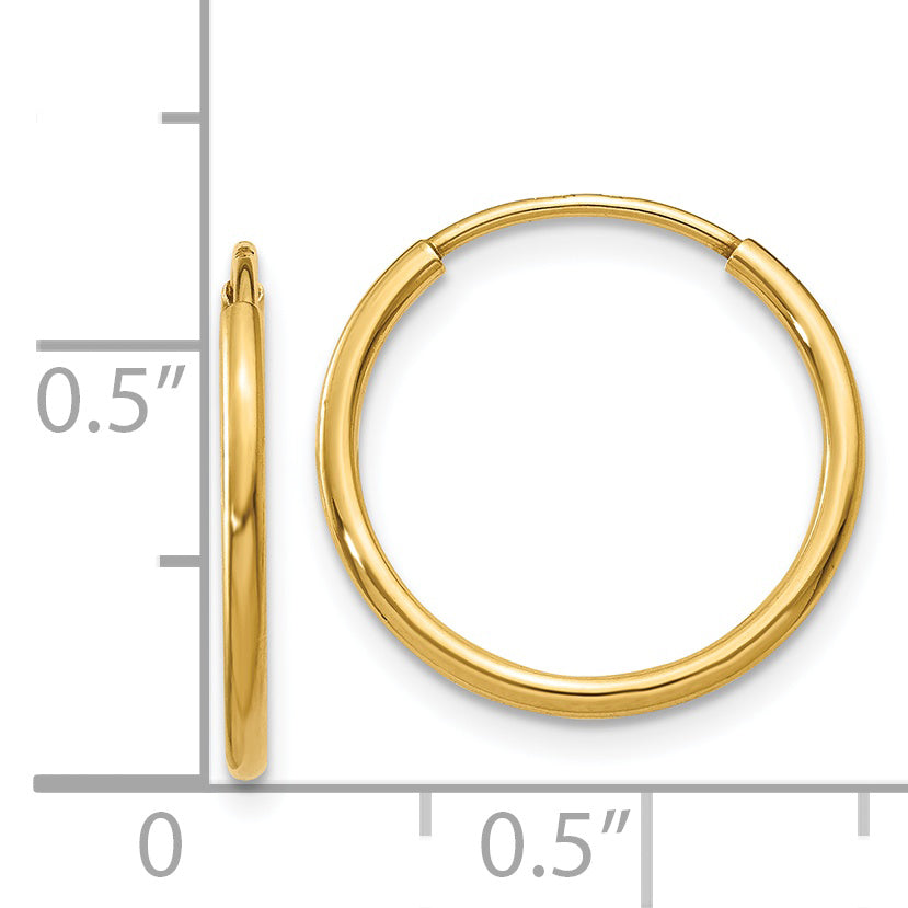 14k 1.25mm Endless Hoop Earring