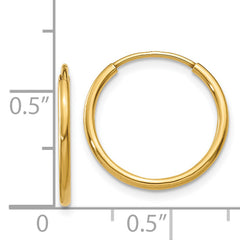 14k 1.25mm Endless Hoop Earring