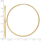 Polished Endless Tube Hoop Earrings in 14K Yellow Gold