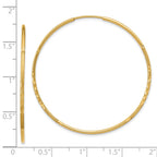 14k 1.25mm Diamond-cut Endless Hoop Earring
