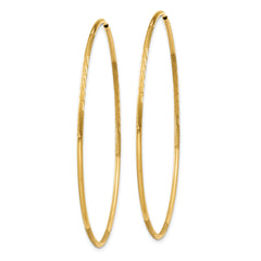 14k 1.25mm Diamond-cut Endless Hoop Earring