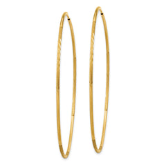 14k 1.25mm Diamond-cut Endless Hoop Earring