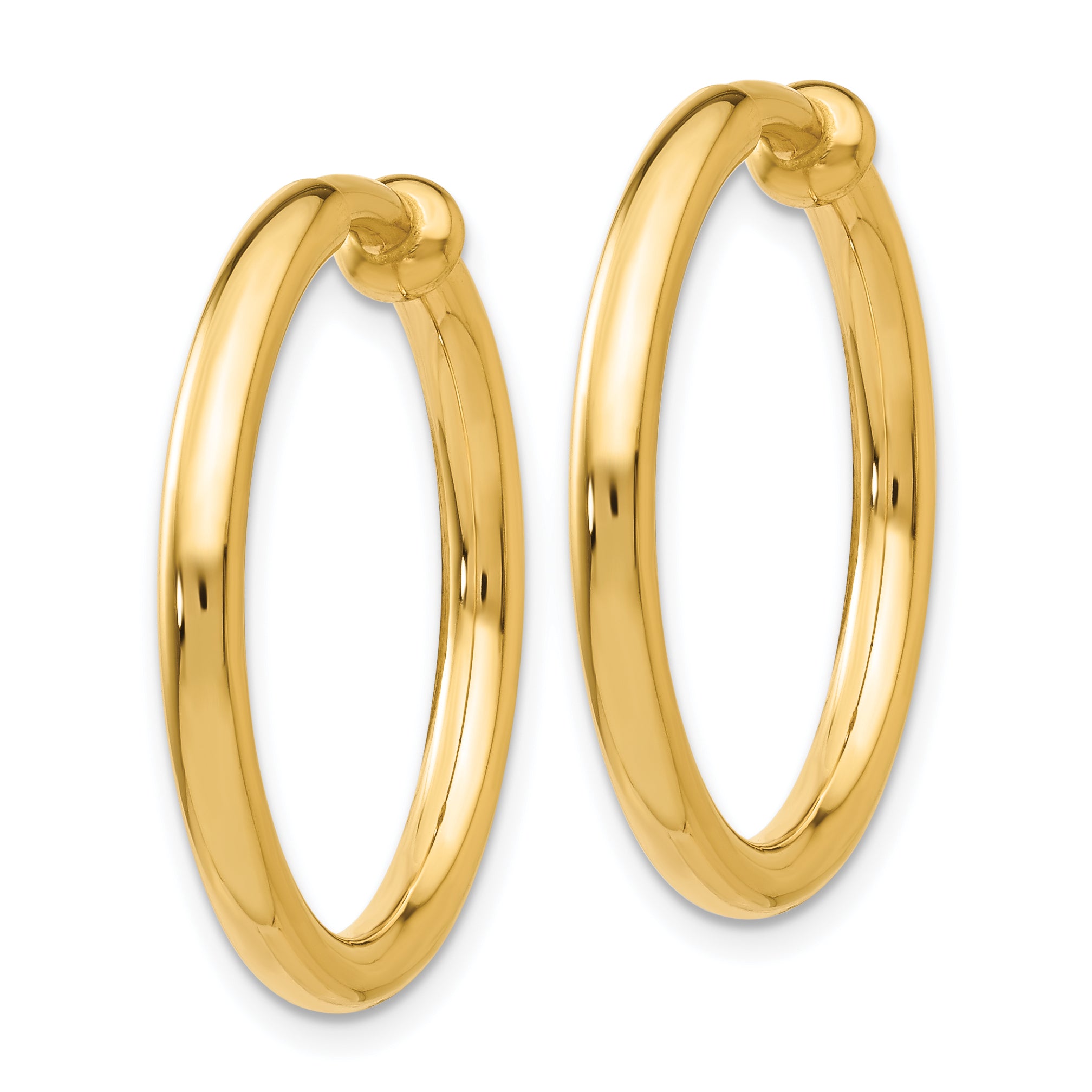 14k Non-Pierced Hoops Earrings Secondary image