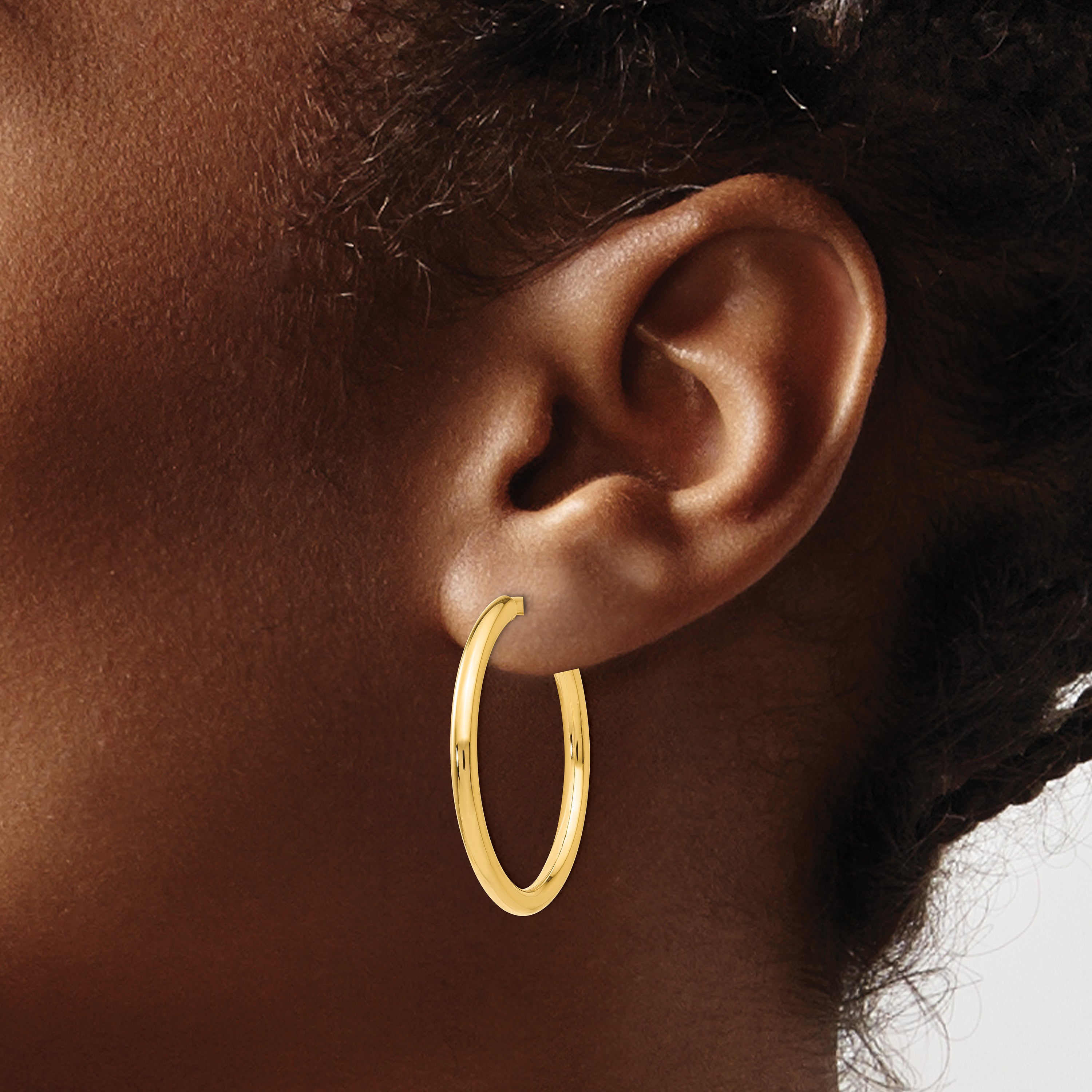 14k Non-Pierced Hoops Earrings