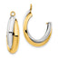14k Two-tone Polished Double J-Hoop Earring Jackets