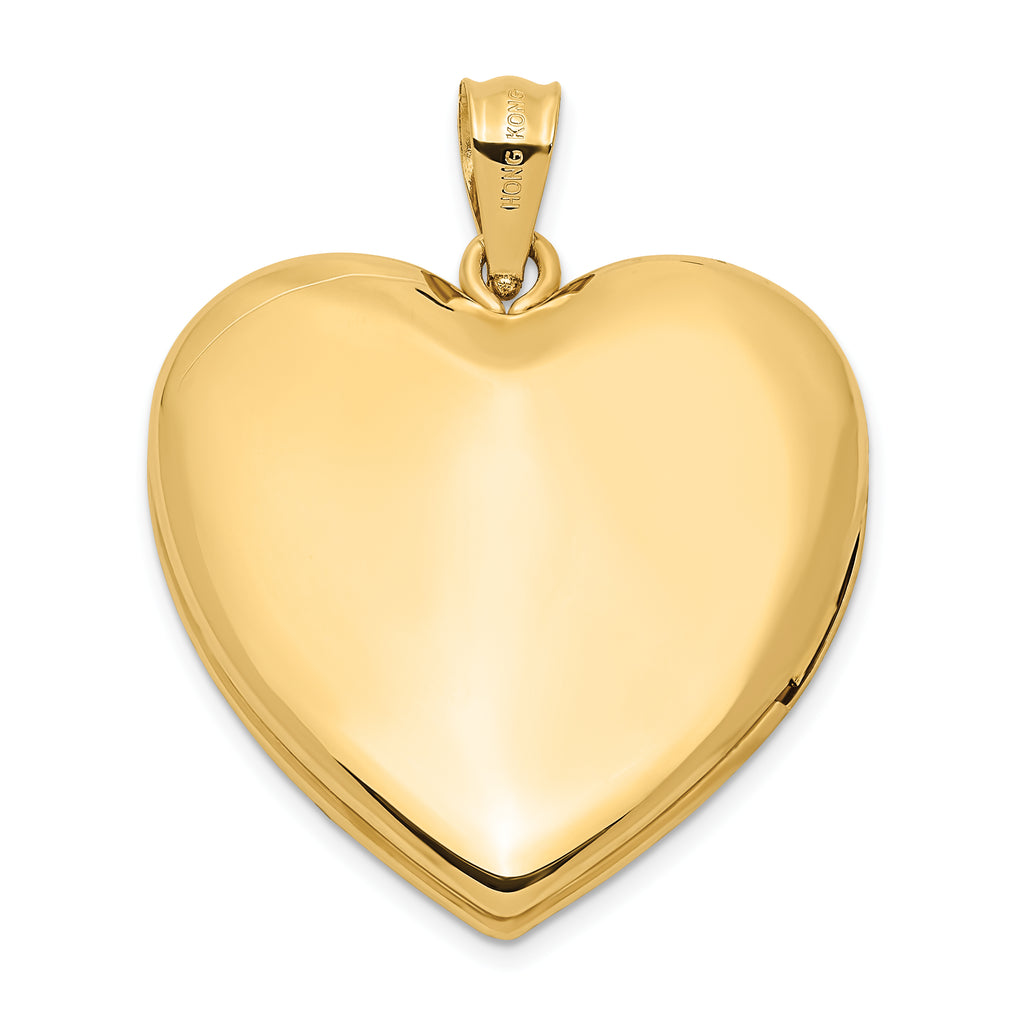 14K 24mm with Dia. Star Design Ash Holder Heart Locket