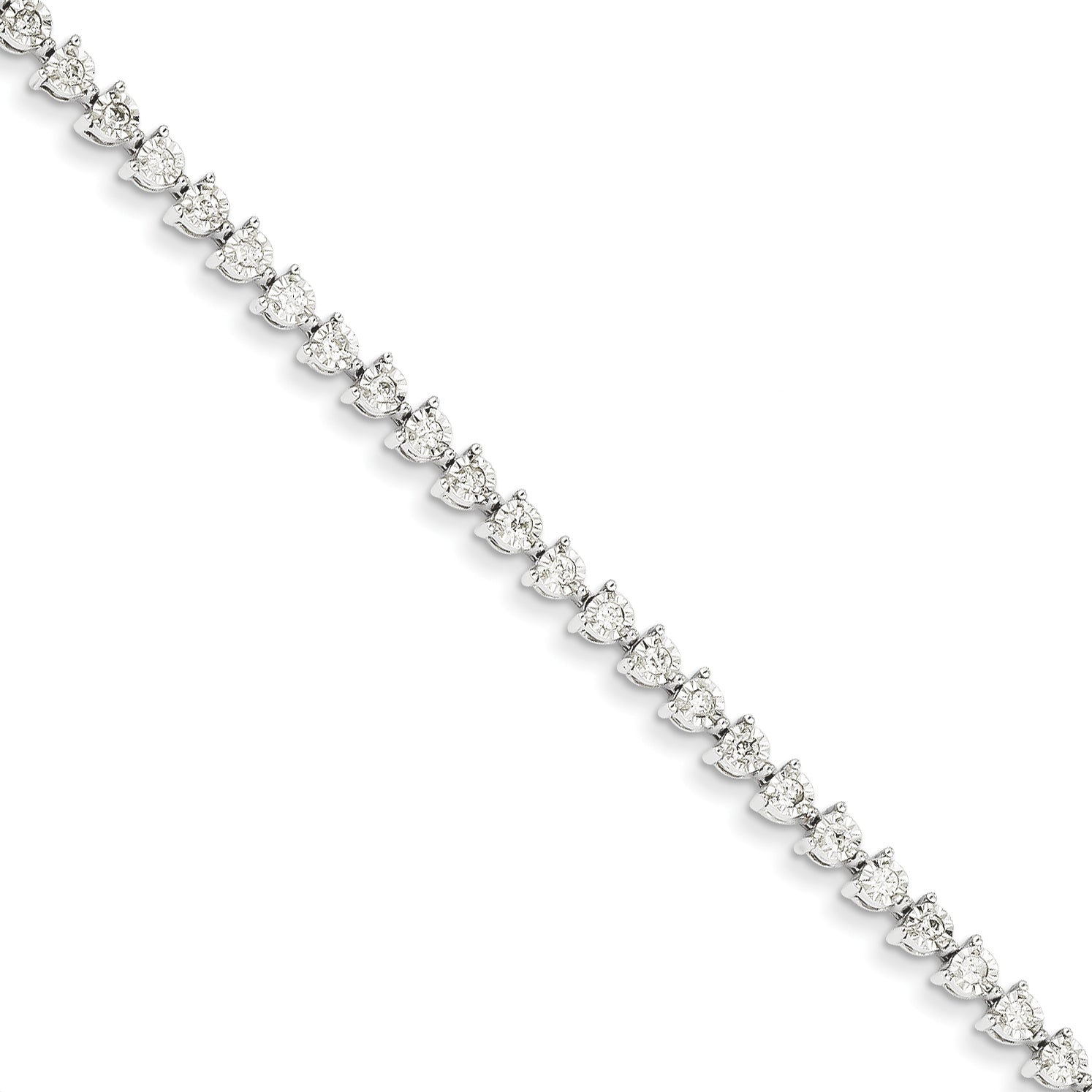 14k White Gold Diamond Bracelet Main image