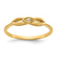 14k Polished AA Diamond ring