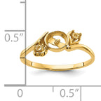 14k Diamond & 7mm Pearl Ring Mounting (No Stone Included)