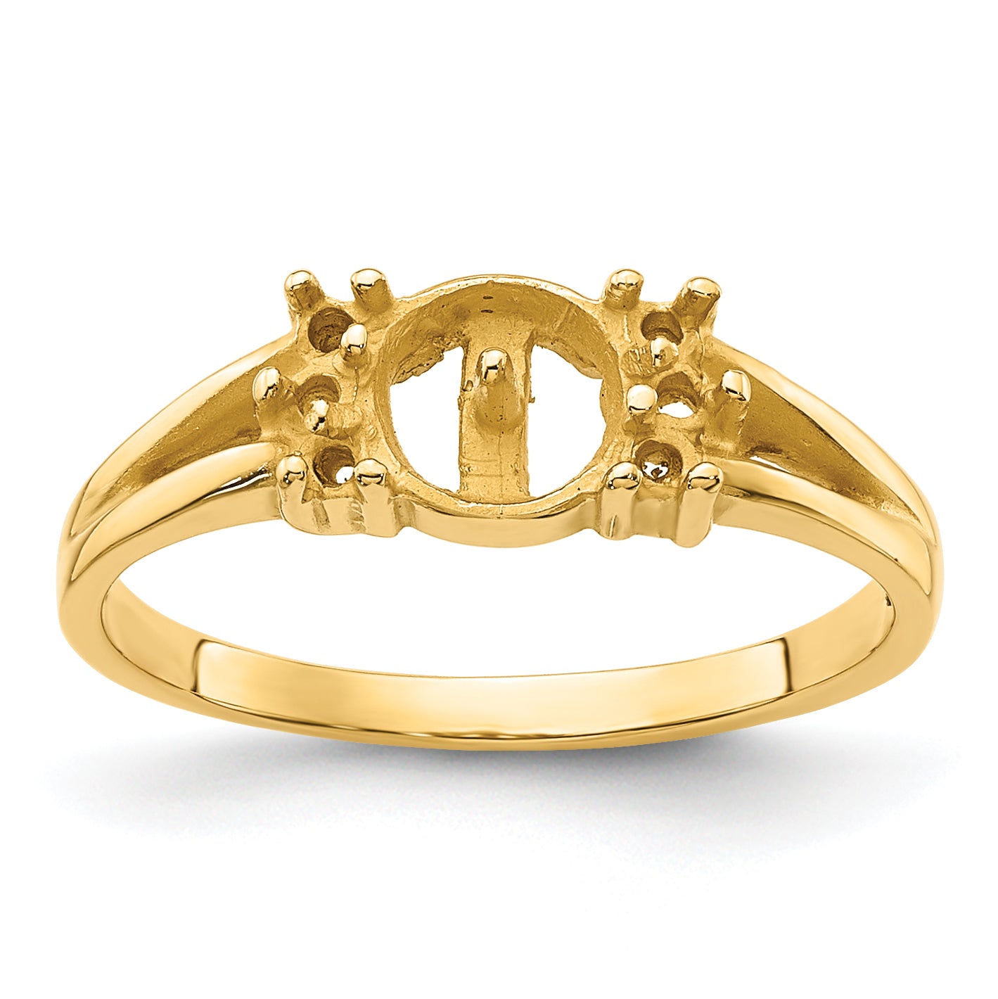 14k Diamond & 6mm Pearl Ring Mounting Main image