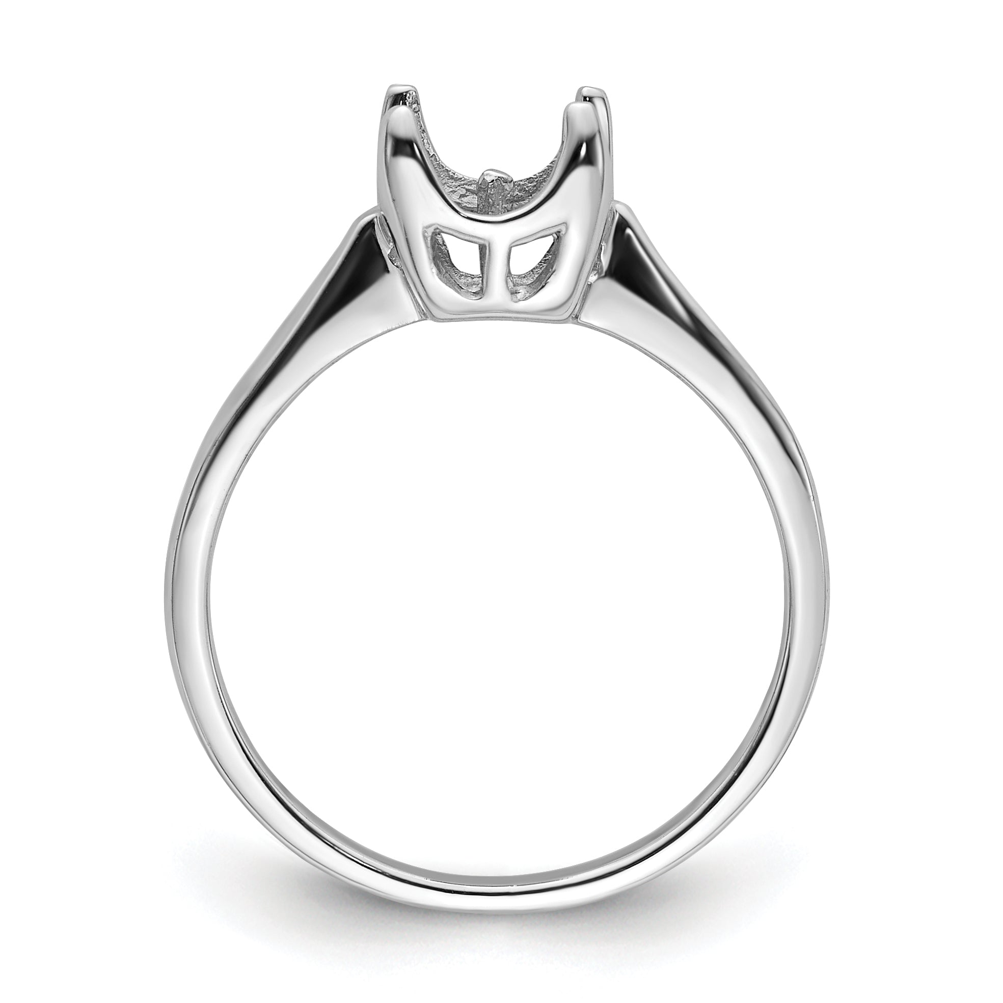 14k White Gold 6mm Pearl Ring Mounting (No Stone Included) Secondary image
