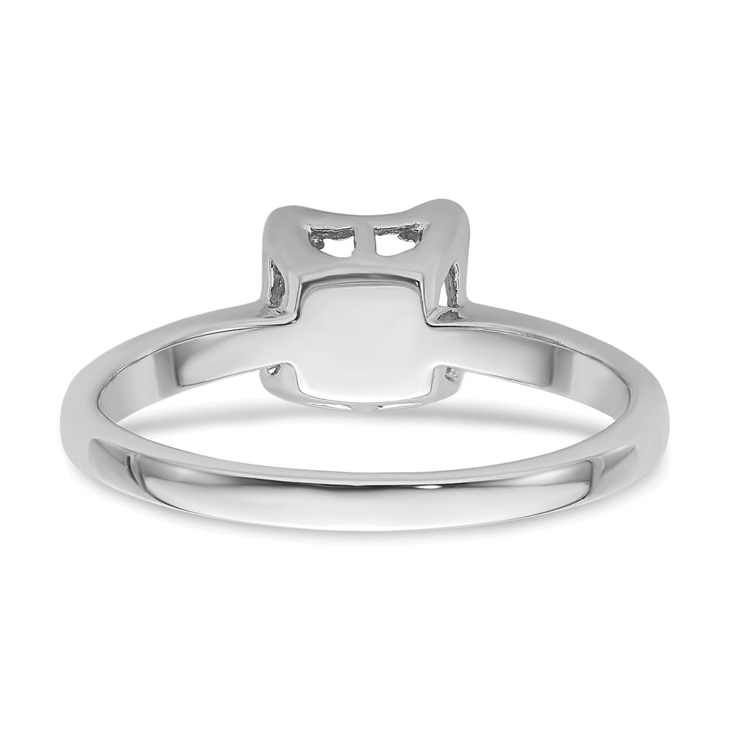 14k White Gold 6mm Pearl Ring Mounting (No Stone Included)