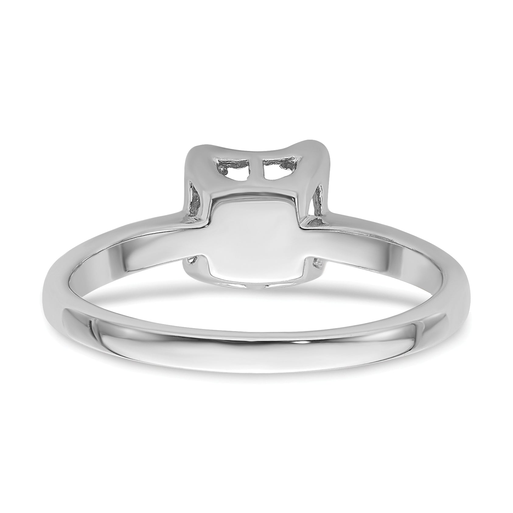 14k White Gold 6mm Pearl Ring Mounting (No Stone Included)