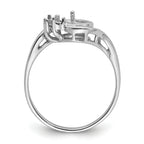 14k White Gold Diamond & 6mm Pearl Ring Mounting (No Stone Included)