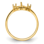 14k 6mm Pearl & Diamond Ring Mounting (No Stone Included)