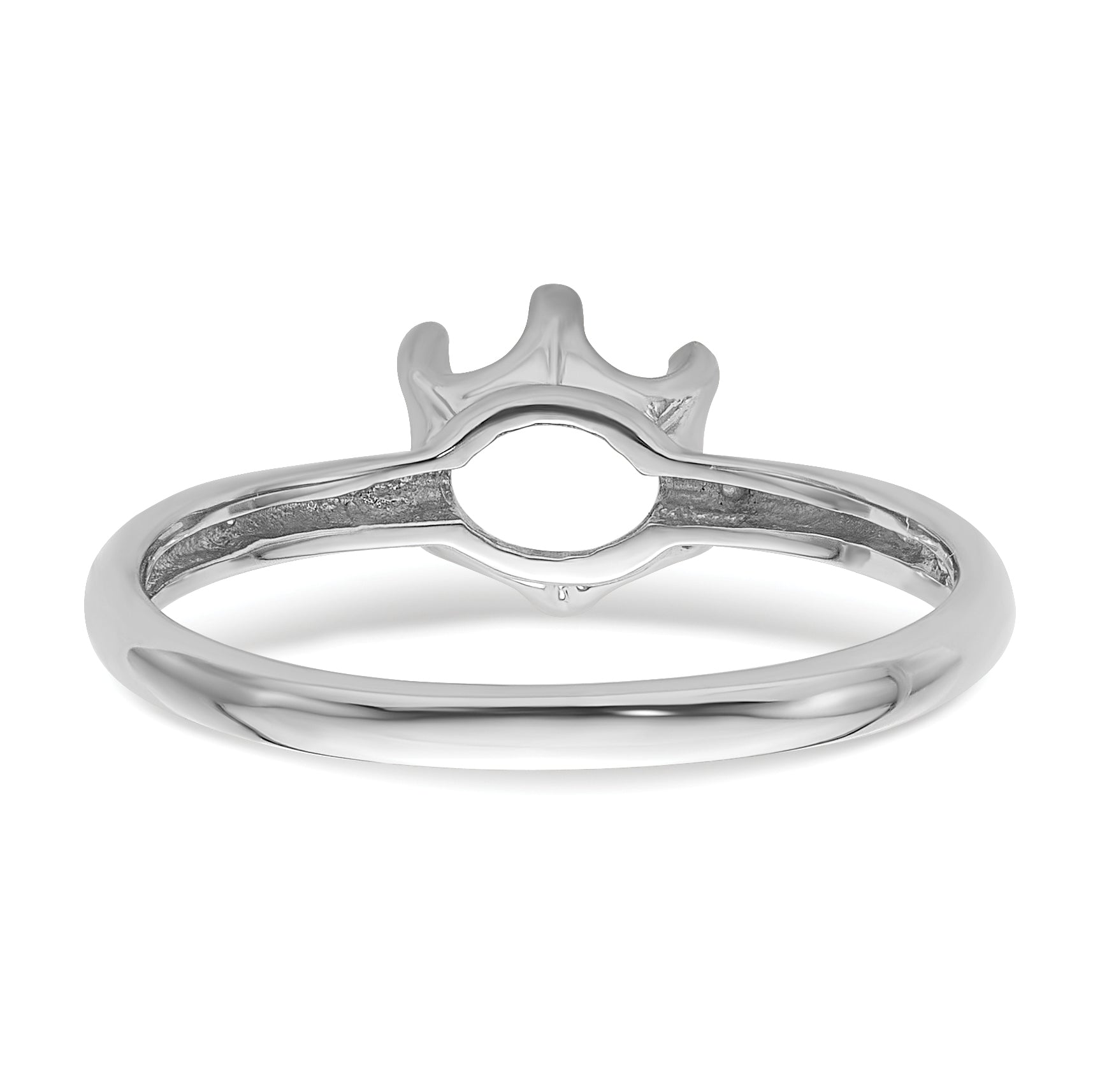 14k White Gold 5.5mm Pearl Ring Mounting (No Stone Included)