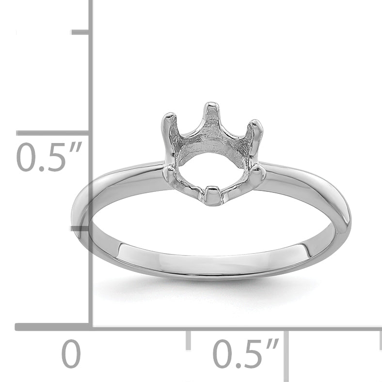14k White Gold 5.5mm Pearl Ring Mounting (No Stone Included)