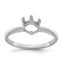 14k White Gold 5.5mm Pearl Ring Mounting
