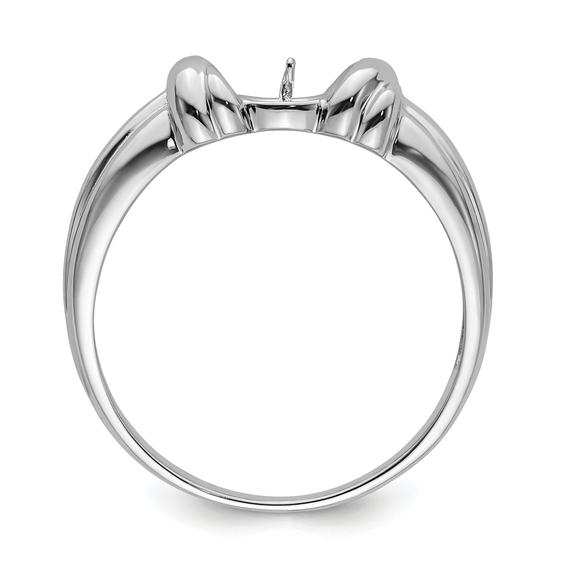14k White Gold 6mm Pearl Ring Mounting (No Stone Included) Secondary image